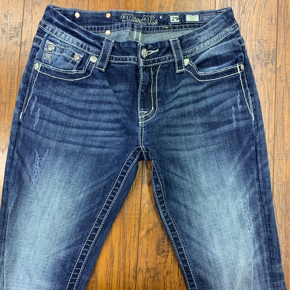 Miss Me Signature Boot Bootcut Jeans Sz 29 L 29 - Picture 5 of 6
